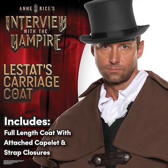 Brown Vampire Lestat's Carriage Coat Costume, Adult - Image 2
