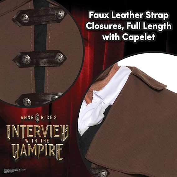 Brown Vampire Lestat's Carriage Coat Costume, Adult - Image 3