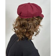 Burgundy Newsboy Cap – 8-Panel Baker Boy Hat - Image 3