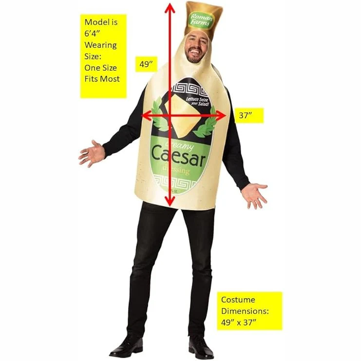 Caesar Salad Dressing Bottle Adult Costume - Image 2