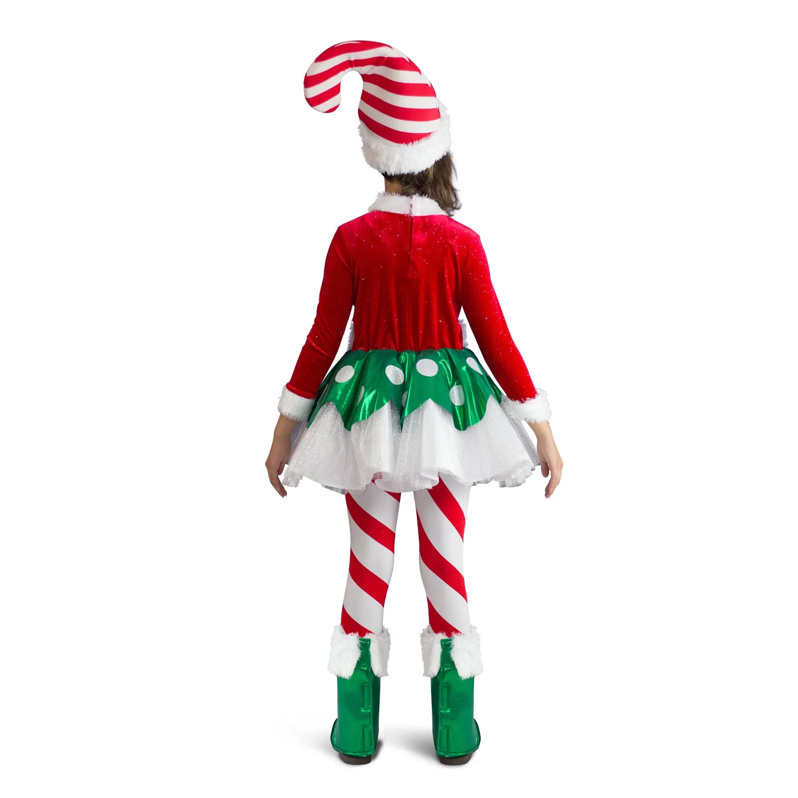 Candy Cane Elf Princess Costume, Child - Image 3