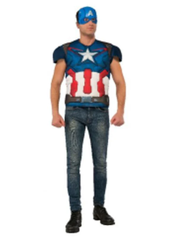 Captain America Costume Top Size Std - Image 5
