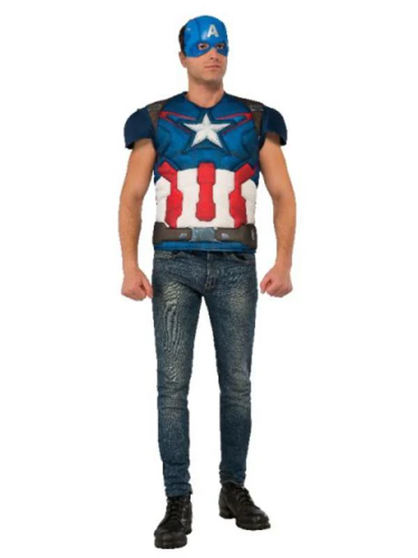 Captain America Costume Top Size Xl - Image 4
