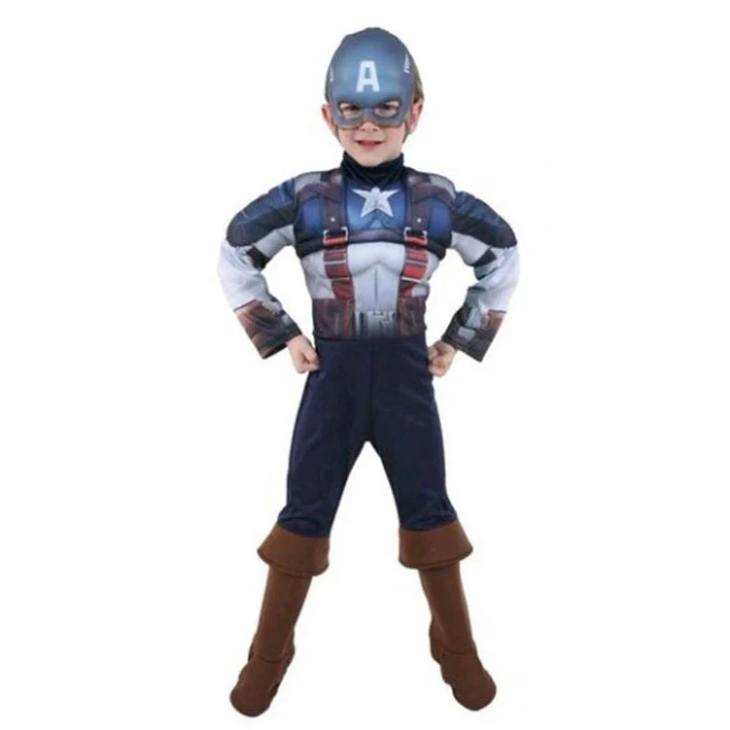 Captain America Deluxe Costume Size 6 8 - Image 3