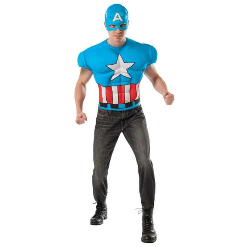Captain America Muscle Chest Shirt Size Std - Image 3