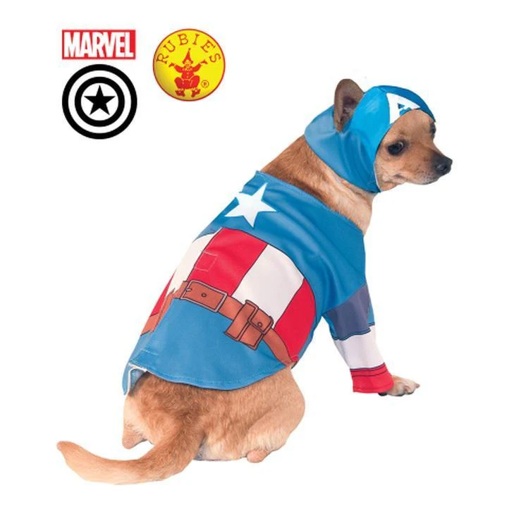 Captain America Pet Costume Size Xl