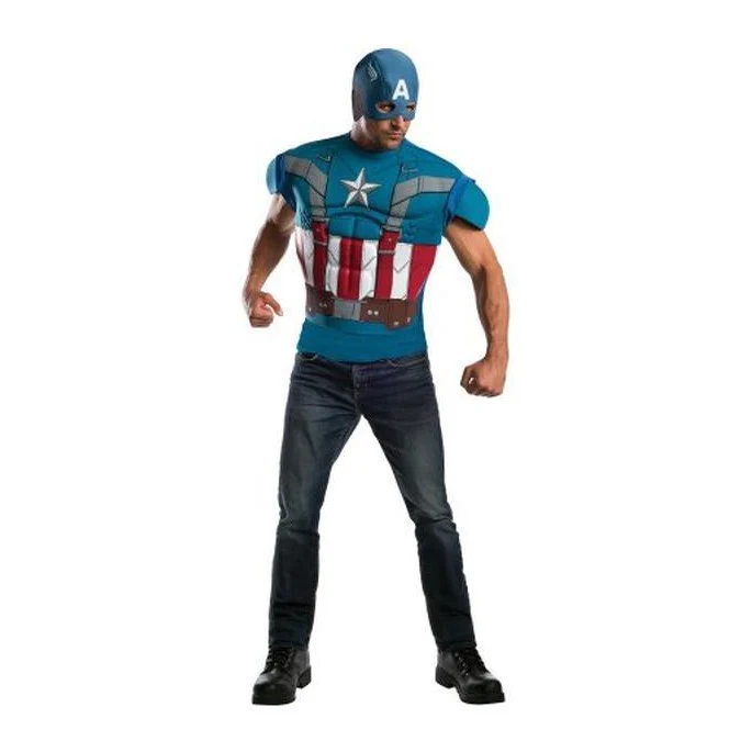 Captain America Retro Costume Top Size Std - Image 3