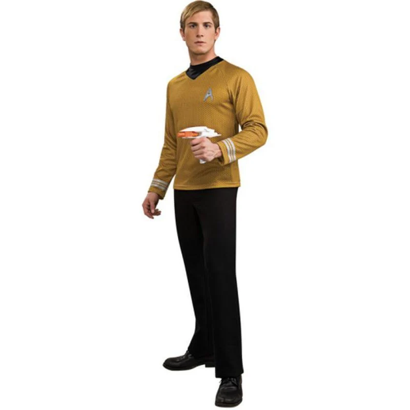 Captain Kirk Star Trek Deluxe Gold Shirt Size L