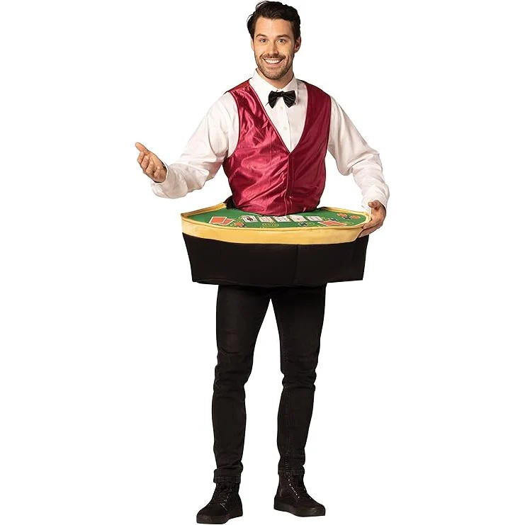 Casino Blackjack Dealer Table Adult Costume - Image 5