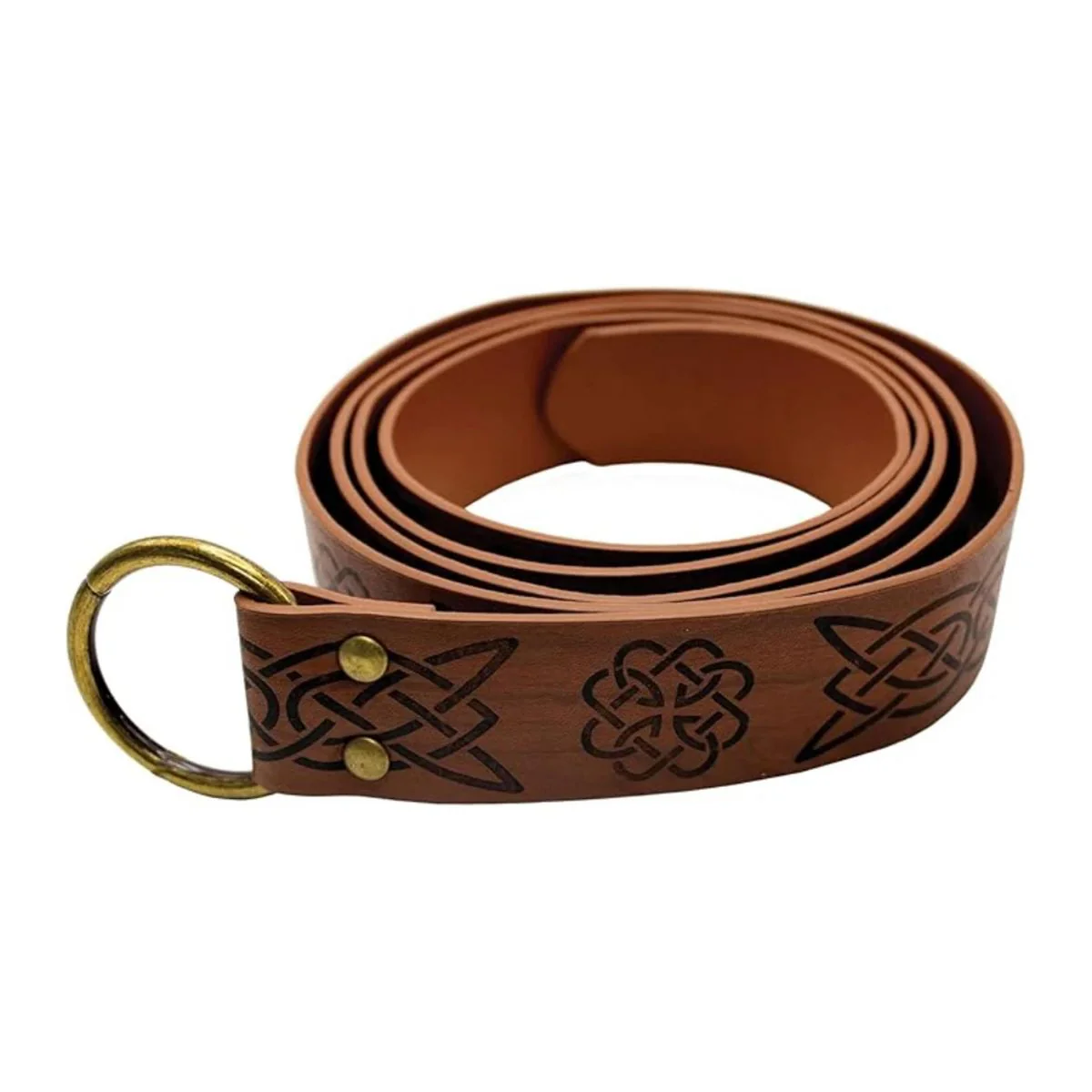 Celtic Medieval Brown Faux Leather Belt, Adult - Image 2
