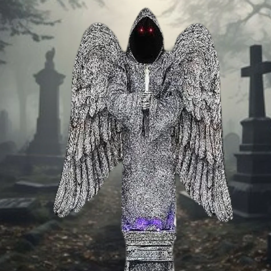 96" Cemetery Angel Animated Prop - Image 2