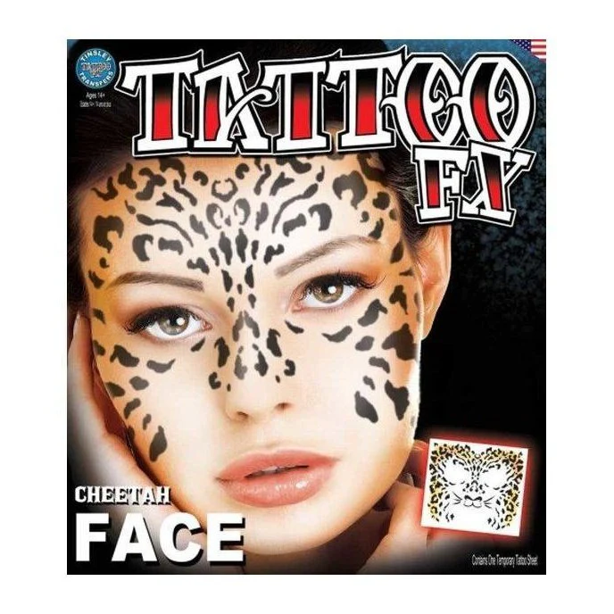 Face – Cheetah – Temporary Tattoo