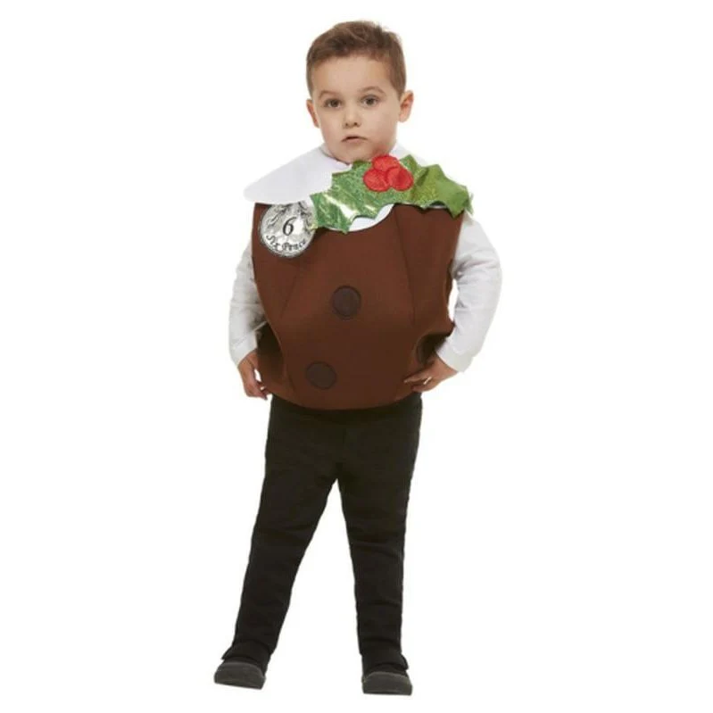Christmas Pudding 3 D Costume, Brown,Child