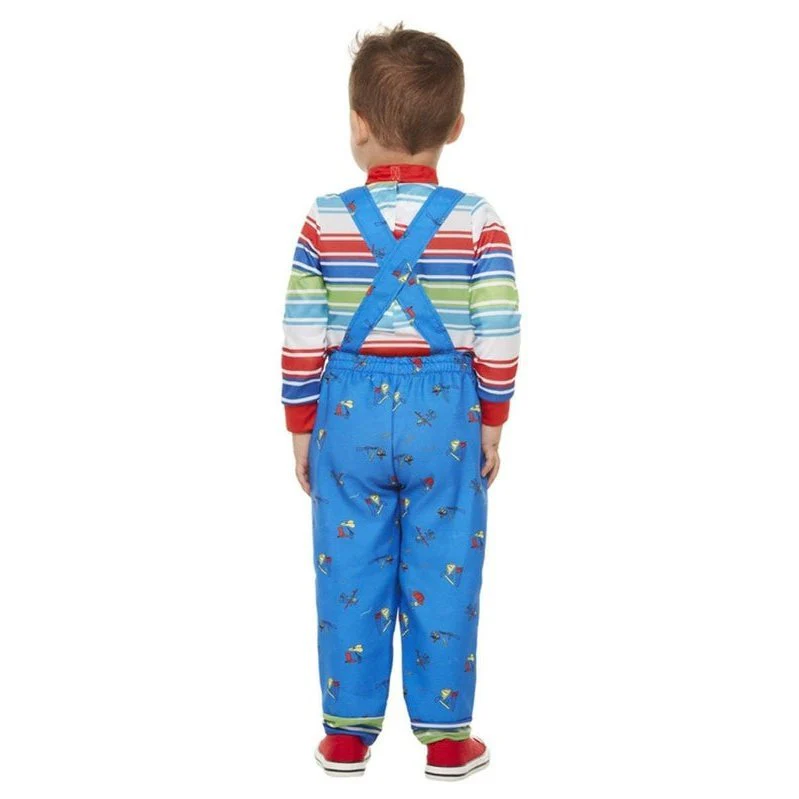 Chucky Costume, Blue, Top & Printed Dungarees - Image 3