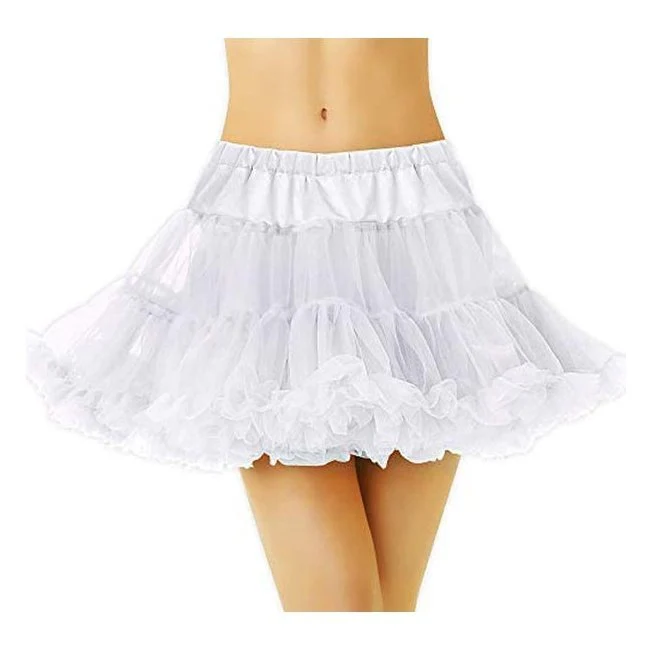 White Tulle Petticoat Skirt, Adult