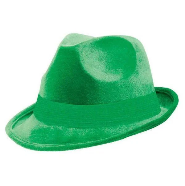 Fedora Velour Hat Green