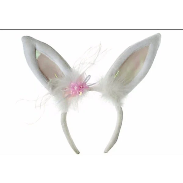 White Bunny Ears Headband - Image 2
