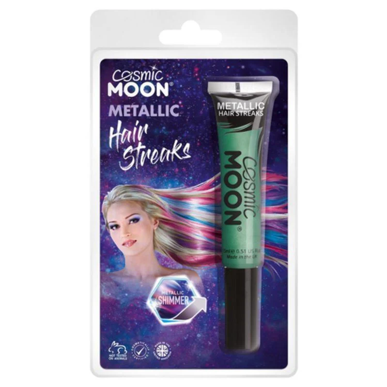 Cosmic Moon Metallic Hair Streaks, Green, Clamshell - Image 2