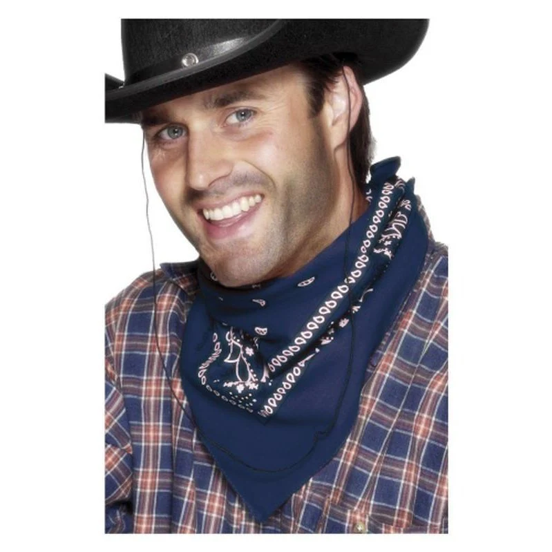 Cowboy Bandana, Blue, Western Design
