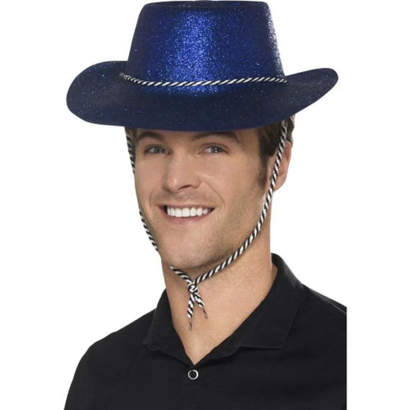 Cowboy Glitter Hat - Blue