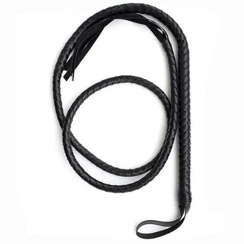 Cowboy Stockman's Whip Black 1.7 Metres Long