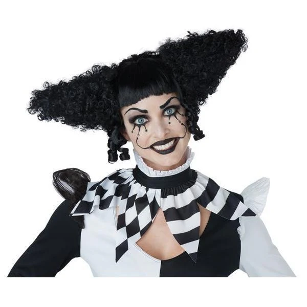 Creepy Clown Wig Black