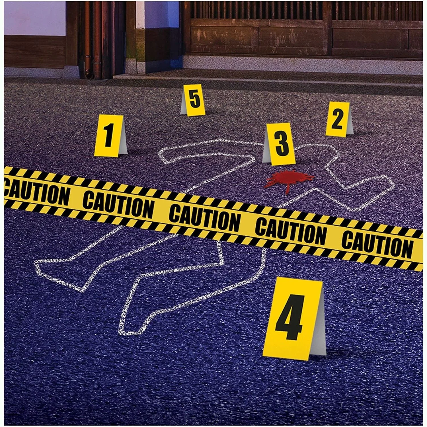 Crime Decorating 10 Pieces Kit, Yellow