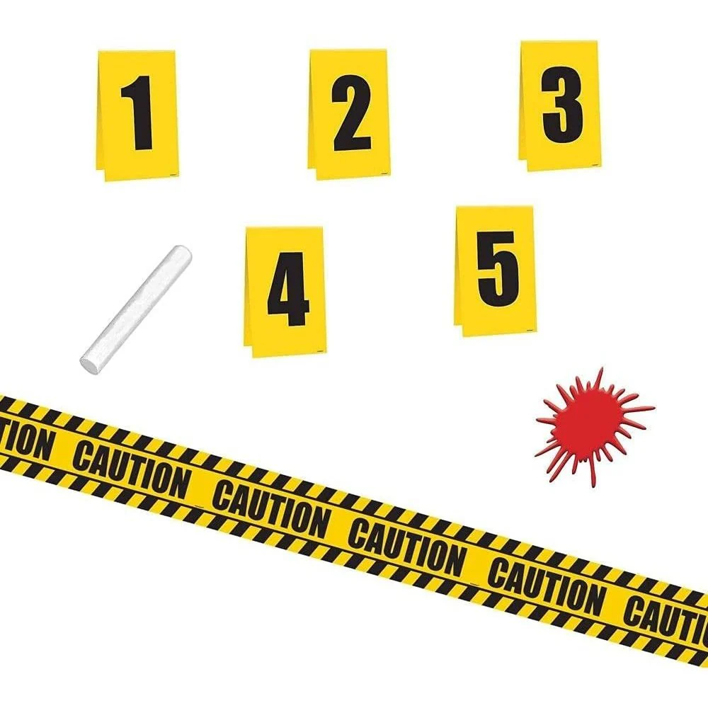 Crime Decorating 10 Pieces Kit, Yellow - Image 2