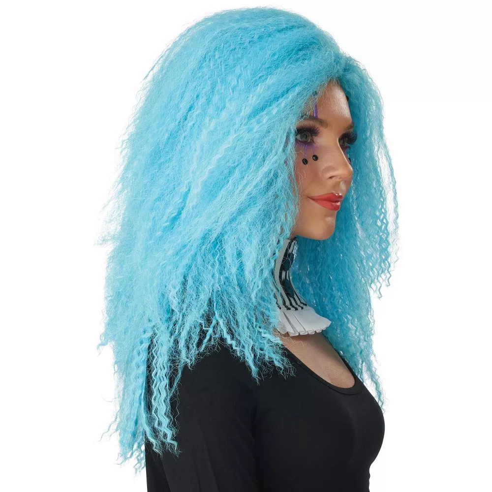 Crimped N Kooky Blue Wig - Image 2