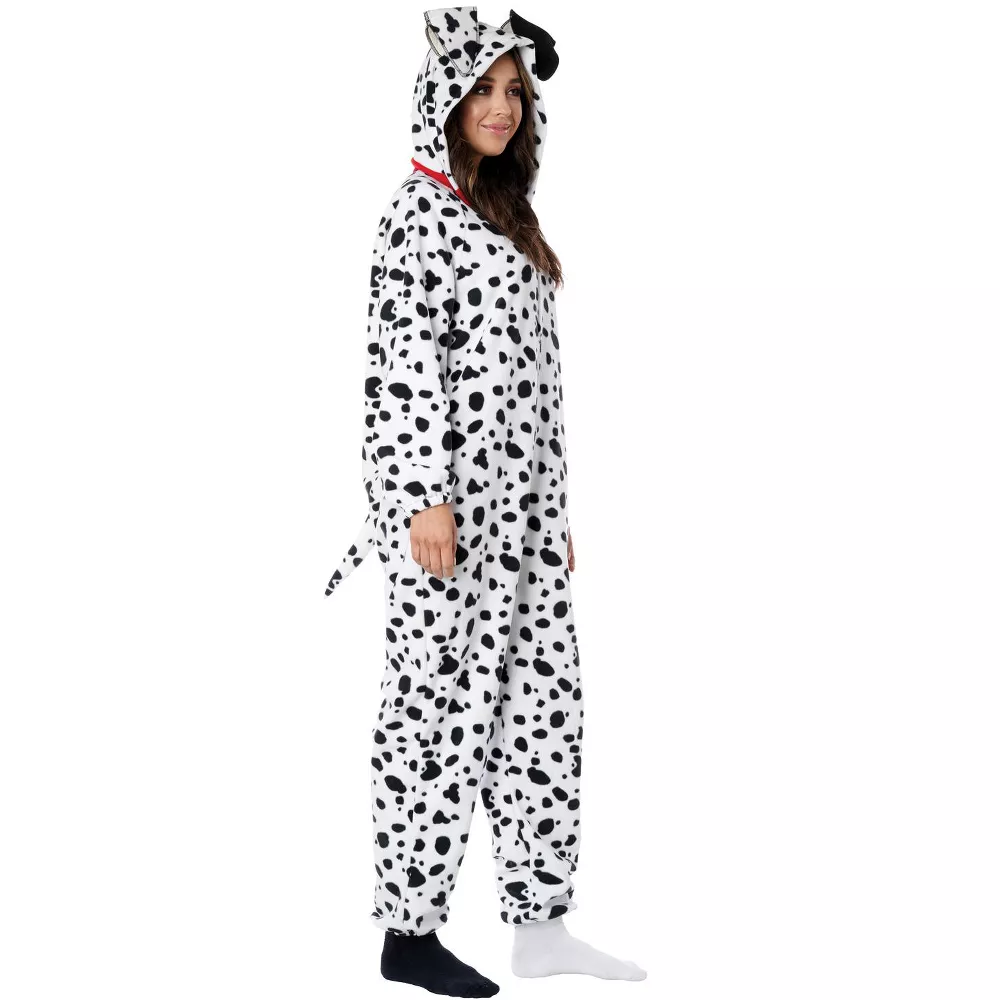 Dalmatian Fleece Jumpsuit Adult Costume - Image 2