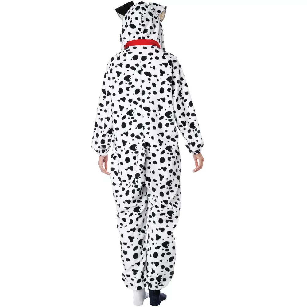 Dalmatian Fleece Jumpsuit Adult Costume - Image 3