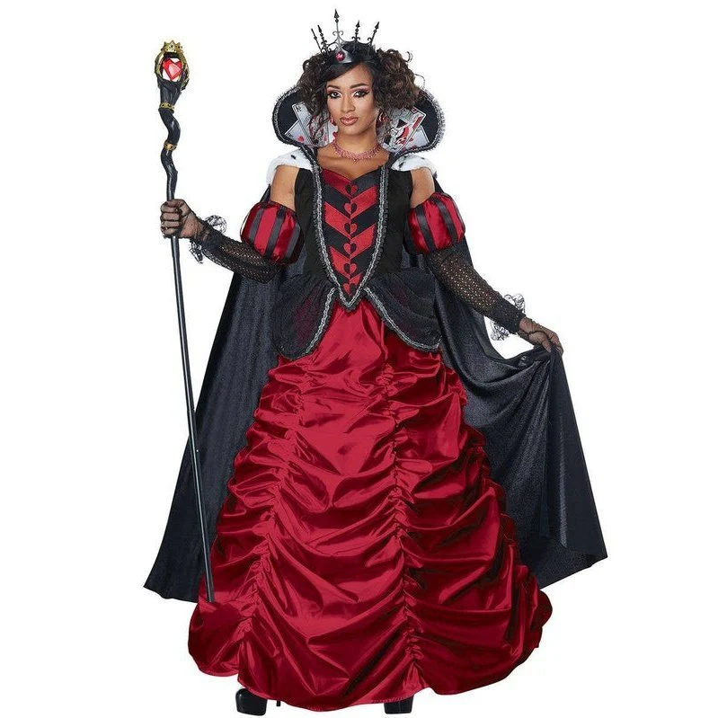 Dark Queen Of Hearts Deluxe Women's Storybook Costume - Image 5