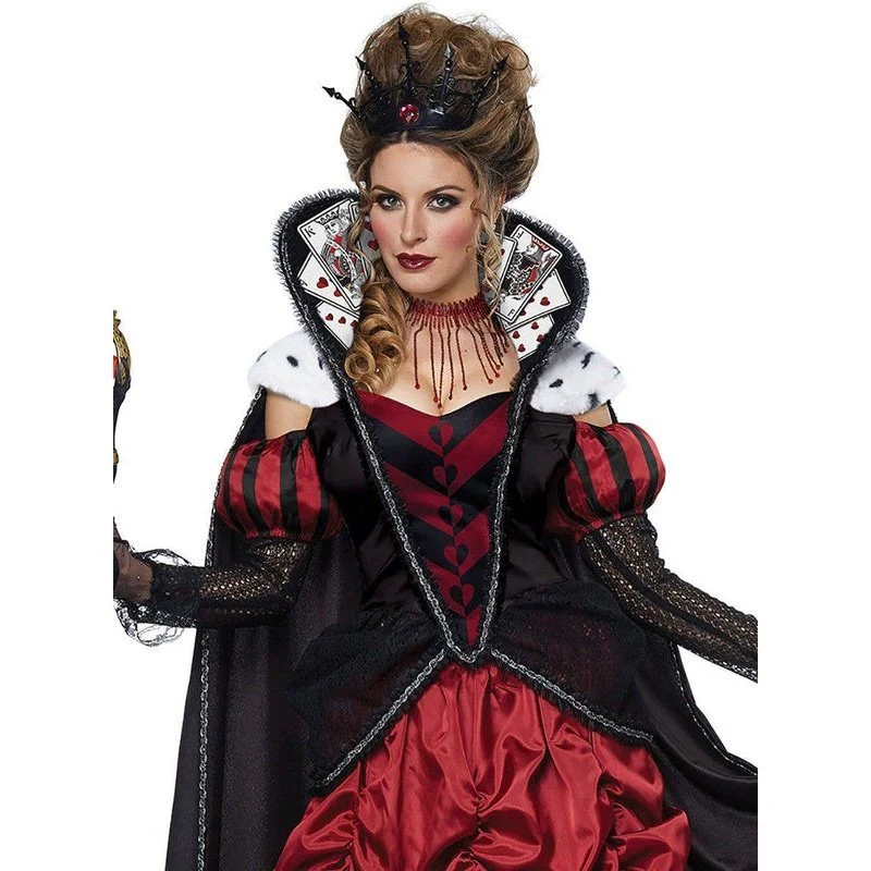 Dark Queen Of Hearts Deluxe Women's Storybook Costume - Image 6