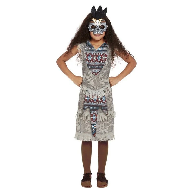 Dark Spirit Warrior Costume, Grey, Girl - Image 2
