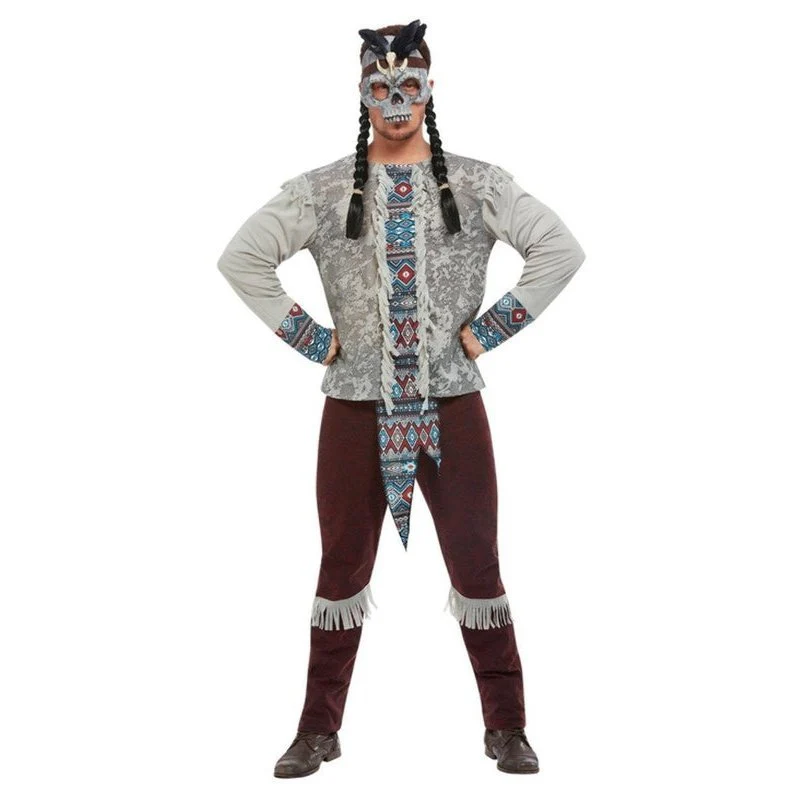 Dark Spirit Warrior Costume, Grey, Male - Image 2