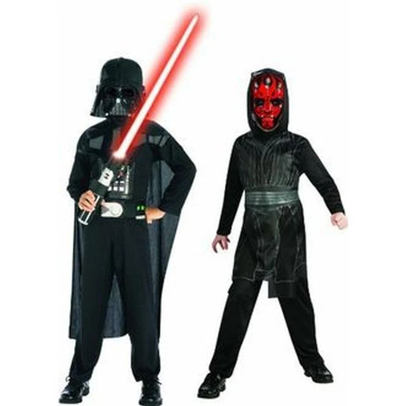 Darth Vader & Darth Maul Box Costume Set Size 4 6
