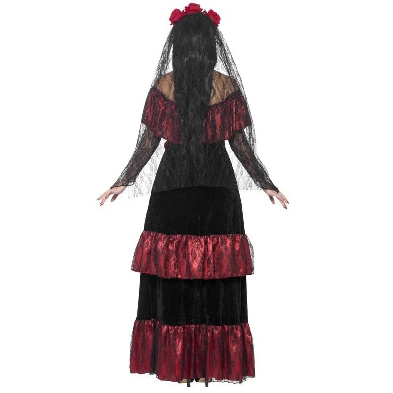 Day of the Dead Bride Costume, Black - Image 3