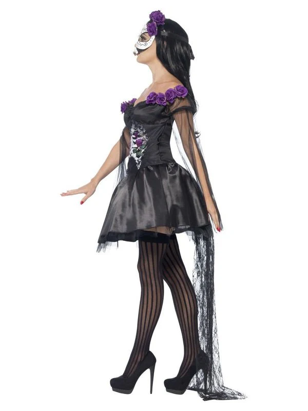 Day of the Dead Senorita Costume, Black - Image 2