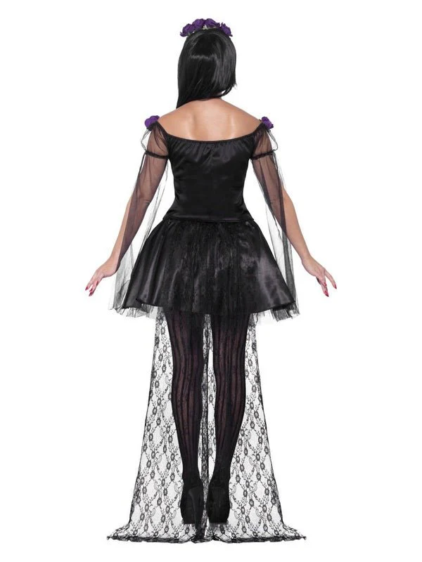 Day of the Dead Senorita Costume, Black - Image 3