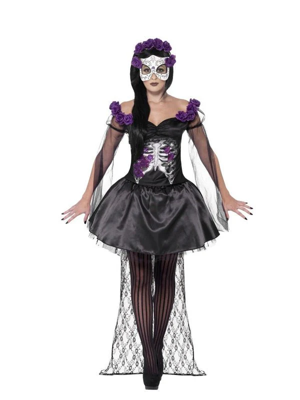 Day of the Dead Senorita Costume, Black - Image 4