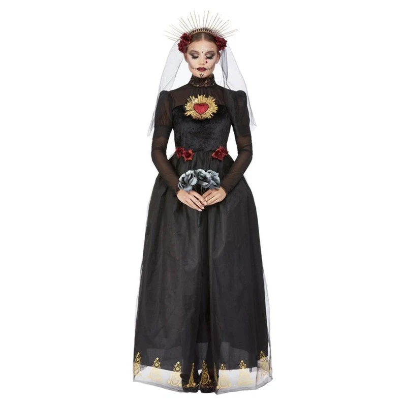 Deluxe Dotd Sacred Heart Bride Costume, Black - Image 2