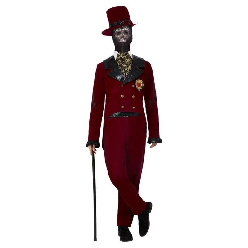Deluxe Dotd Sacred Heart Groom Costume, Burgundy - Image 2