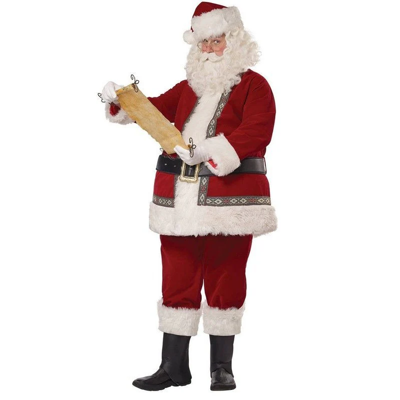 Deluxe Jolly Santa Claus Men's Christmas Costume - Image 2