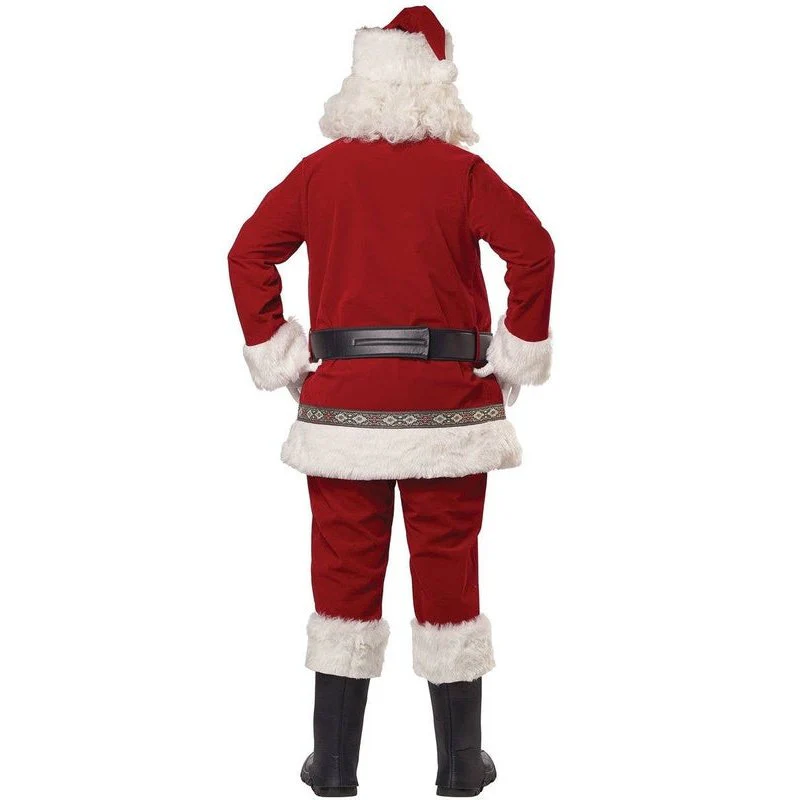 Deluxe Jolly Santa Claus Men's Christmas Costume - Image 4