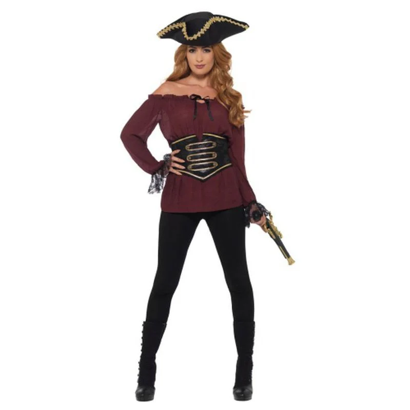 Deluxe Pirate Shirt, Ladies, Red