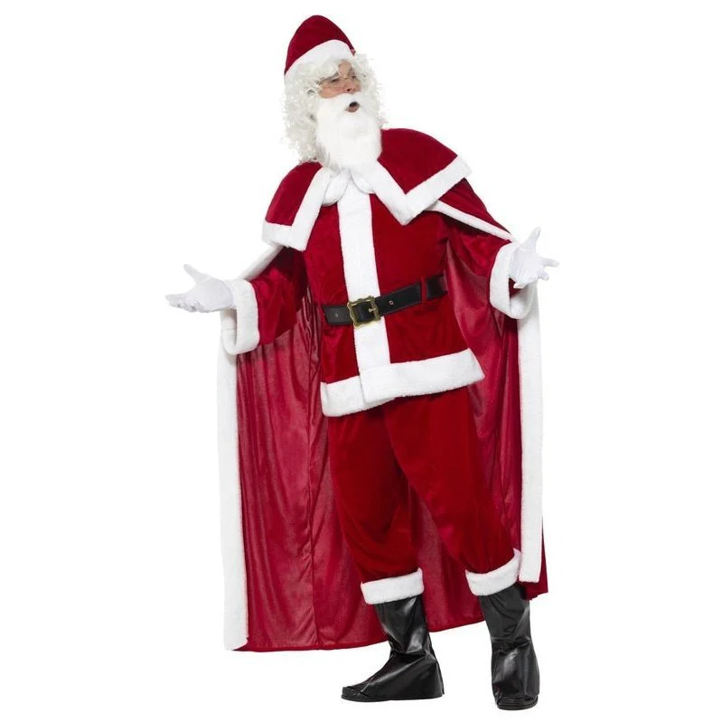 Deluxe Santa Claus Costume with Trousers - Image 2