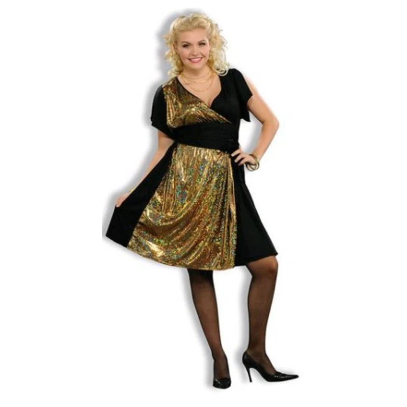 Disco Gold Costume Size Plus - Image 3