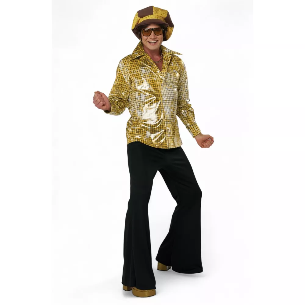 Disco Shirt and Hat Set - Gold, Adult - Image 2