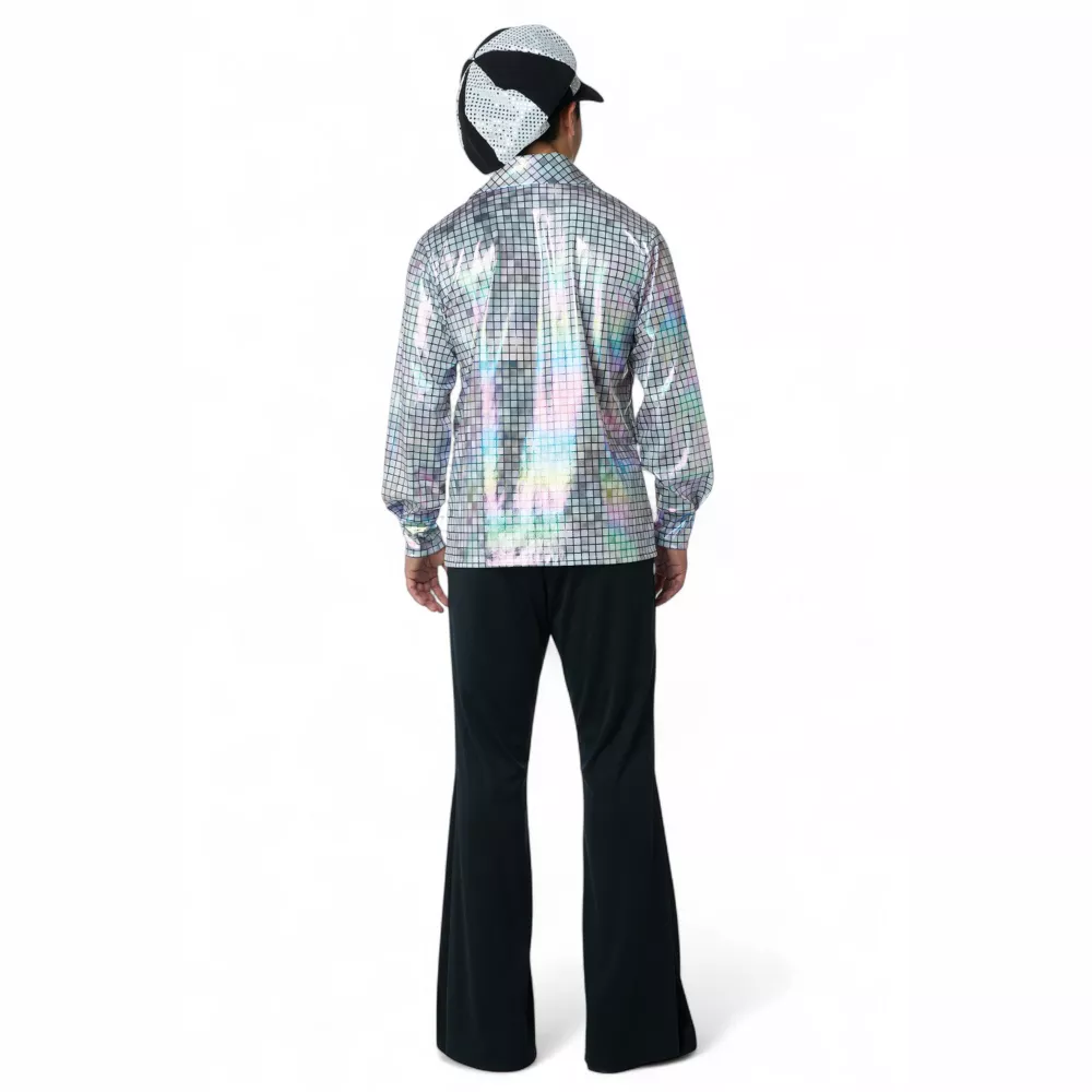 Disco Shirt and Hat Set - Silver, Adult - Image 2