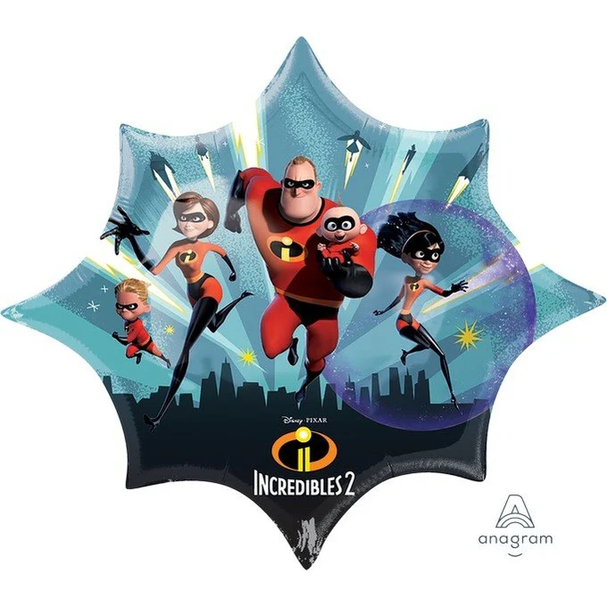 Disney Pixar Incredibles 2 Starburst Supershape Foil Balloon 83cm
